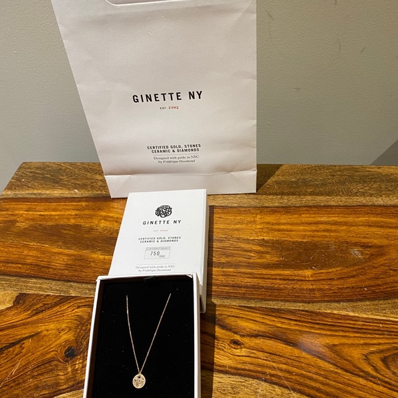 BNWOT Ginette NY Milky Way necklace 18K rose gold - Picture 5 of 5